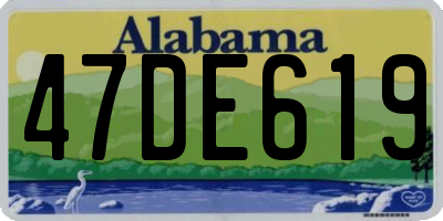 AL license plate 47DE619