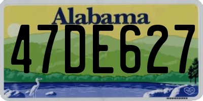 AL license plate 47DE627