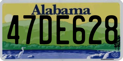 AL license plate 47DE628