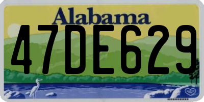 AL license plate 47DE629