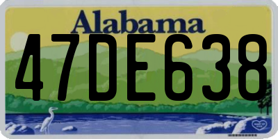 AL license plate 47DE638