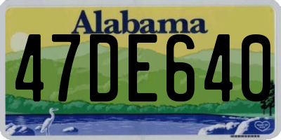 AL license plate 47DE640