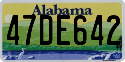 AL license plate 47DE642