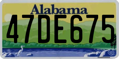 AL license plate 47DE675