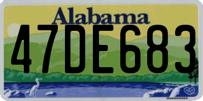 AL license plate 47DE683