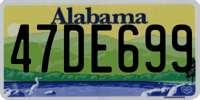 AL license plate 47DE699