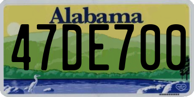 AL license plate 47DE700