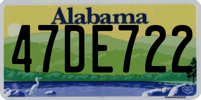 AL license plate 47DE722