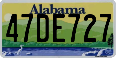 AL license plate 47DE727