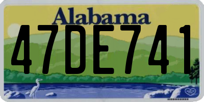 AL license plate 47DE741