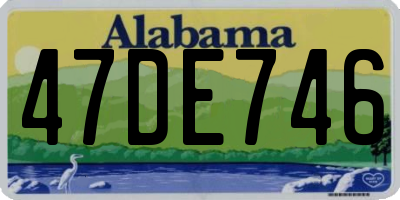 AL license plate 47DE746