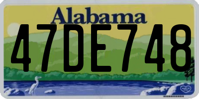 AL license plate 47DE748