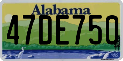 AL license plate 47DE750