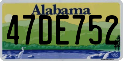 AL license plate 47DE752