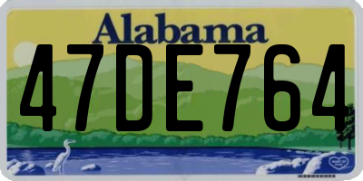 AL license plate 47DE764
