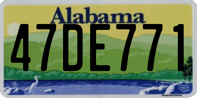AL license plate 47DE771