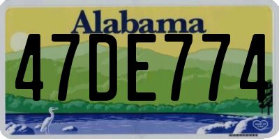 AL license plate 47DE774