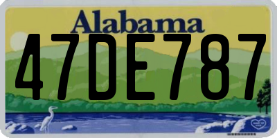 AL license plate 47DE787