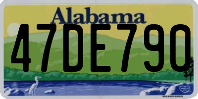 AL license plate 47DE790