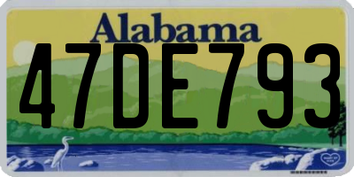AL license plate 47DE793