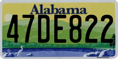 AL license plate 47DE822