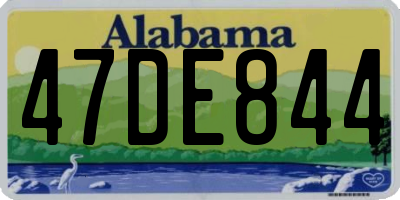 AL license plate 47DE844