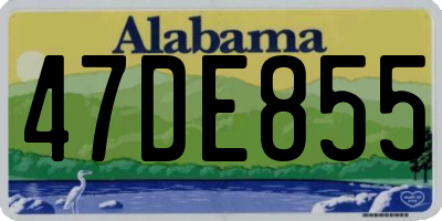 AL license plate 47DE855