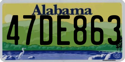 AL license plate 47DE863