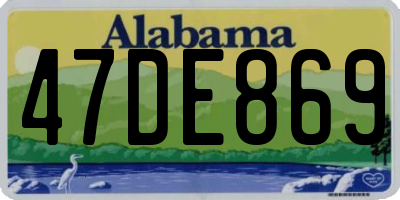 AL license plate 47DE869