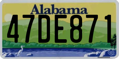 AL license plate 47DE871