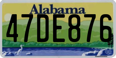 AL license plate 47DE876