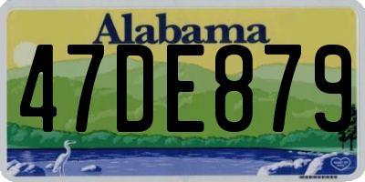 AL license plate 47DE879