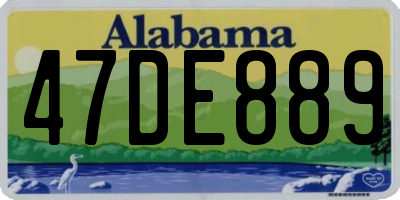 AL license plate 47DE889