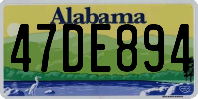AL license plate 47DE894