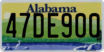 AL license plate 47DE900