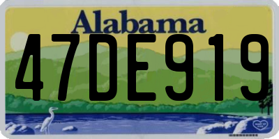 AL license plate 47DE919