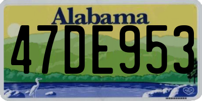AL license plate 47DE953