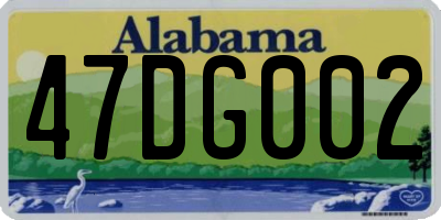 AL license plate 47DG002