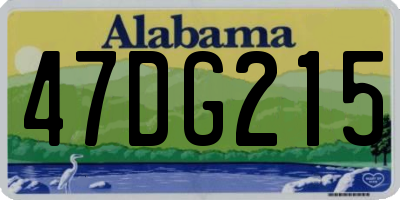 AL license plate 47DG215
