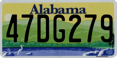 AL license plate 47DG279