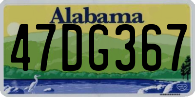AL license plate 47DG367