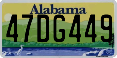 AL license plate 47DG449