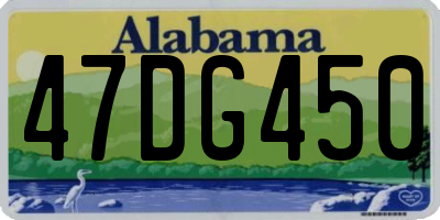 AL license plate 47DG450
