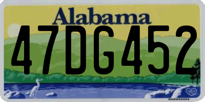 AL license plate 47DG452