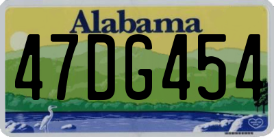 AL license plate 47DG454