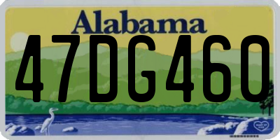 AL license plate 47DG460