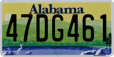 AL license plate 47DG461