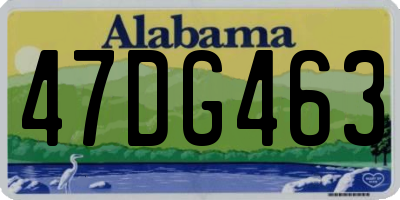 AL license plate 47DG463