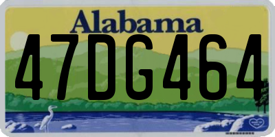 AL license plate 47DG464