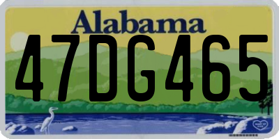 AL license plate 47DG465
